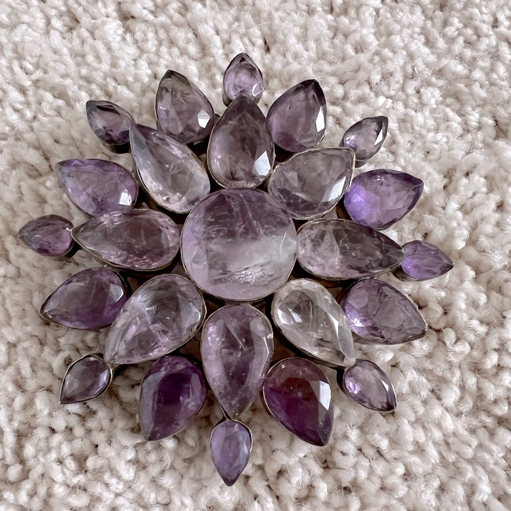 Amethyst belt buckle. All the jewelry your jeans/pants need!